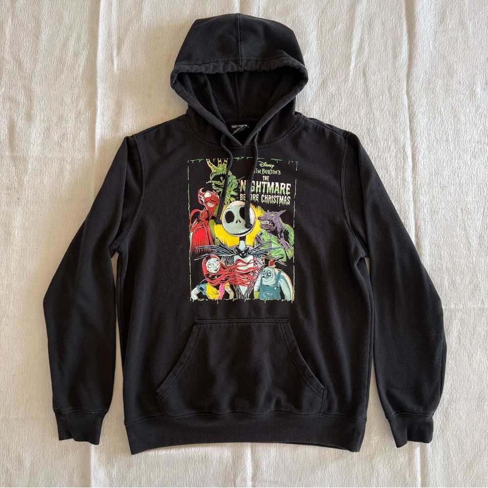 Disney Tim Burton Nightmare Before Christmas Hoodie Black Size M Hot Topic Jack